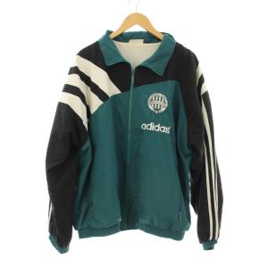 フットボールジャケット 8 ジップアップ 緑 黒 白 ビンテージ /JP