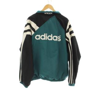 adidas Originals フットボールジャケット 8 ジップアップ 緑 黒 白 ビンテージ /JP