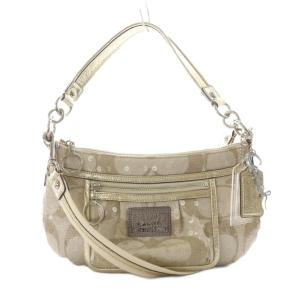 シグネチャー ポピー ショルダーバッグ ハンドバッグ 2way スパンコール ベージュ 14541 /AN4