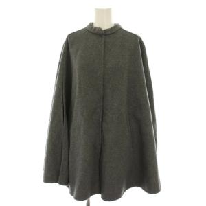 23AW ウール混スタンドカラーリバーケープコート ポンチョ 1 グレー 09WFC234045 /YM