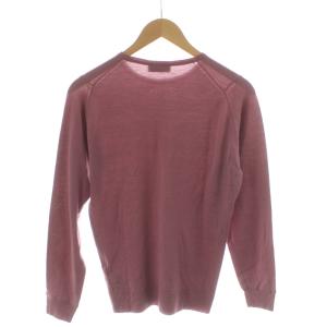 JOHN SMEDLEY ニット セーター クルーネック 長袖 ウール S ピンク /AN16