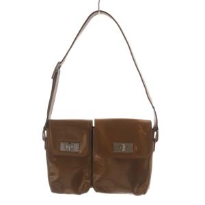 ハンドバッグ ワンショルダーバッグ エナメル ゴールド色 /AN6 OH