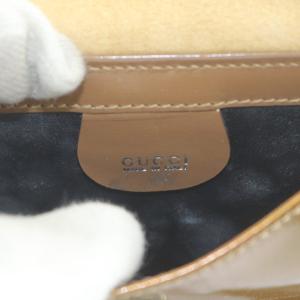 GUCCI ハンドバッグ ワンショルダーバッグ エナメル ゴールド色 /AN6 OH
