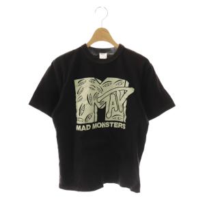 Power wear Tシャツ カットソー 半袖 プリント M 黒 /DF