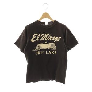 Power wear Tシャツ カットソー 半袖 プリント M ダークブラウン /DF