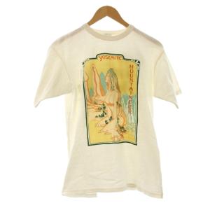Tシャツ M 白 半袖 プリント ラウンドネック /JP