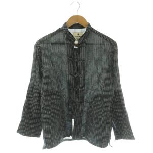 C/R Light Stripe China Jacket ストライプジャケット S グリーンブルー 白