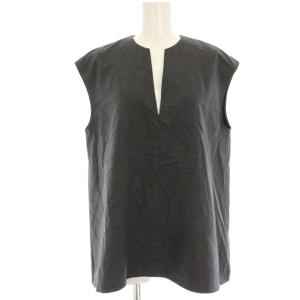 24AW スーパーウールウィーヴレイヤードブラウス シャツ ベスト プルオーバー ノースリーブ ウール