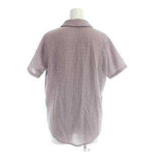 Steven Alan シャツ ブラウス 半袖 チェック柄 ピンク ブラウン 8216-222-0097 /AP