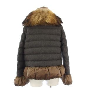 MONCLER sacai MARIKO ダウンジャケット ラクーンファー 0 グレー 2209S4631225