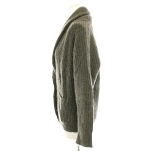 MARGARET HOWELL ニットカーディガン ウール カシミヤ混 絹 シルク混 2 グレー 長袖 ショールカラー /HN