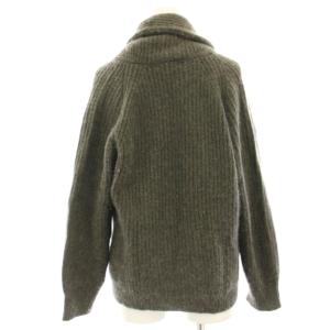 MARGARET HOWELL ニットカーディガン ウール カシミヤ混 絹 シルク混 2 グレー 長袖 ショールカラー /HN