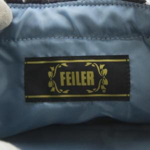 FEILER 巾着 ポーチ 雪の結晶 黒 ブラック 白 ホワイト /AN27
