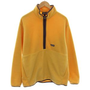 シンチラ SYNTCHLA ハーフジップフリースプルオーバー ハイネック 長袖 ヴィンテージ L 黄 イエロー