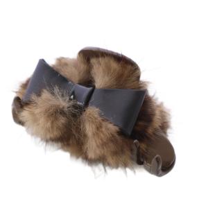 Alexandre De Paris ヘアクリップ ヘアアクセサリー リボン 茶 /KH