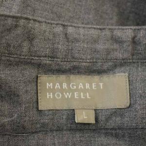 MARGARET HOWELL バンドカラーシャツ 長袖 シャツ L グレー 579-9250018 /G