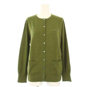タグ付き ウォッシャブルウールニットカーディガン 長袖 38 緑 AF5841 /KH
