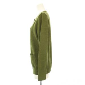 LACOSTE タグ付き ウォッシャブルウールニットカーディガン 長袖 38 緑 AF5841 /KH