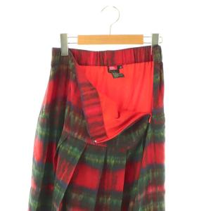 DOUBLE STANDARD CLOTHING 0202-050-204 Shaggy Check Print Skirt プリーツスカート ロング 38