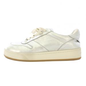 ローカットスニーカー シューズ 厚底 ワンカラー 38.5 シルバーカラー /BB