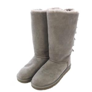 UGG australia Bailey Bow ベイリーボウ ムートンブーツ ロング 厚底 スエード リボン ワンカラー US7