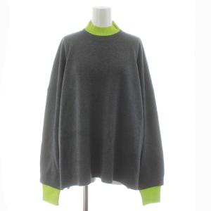 24AW LAYERED NECK BOX PULLOVER レイヤードニットプルオーバー セーター 長袖