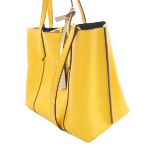 2WAY ショルダーバッグ ハンドバッグ レザー ワンカラー ロゴ プリント