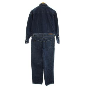 Spick&Span 5 1/2 デニムジャンプスーツ つなぎ オールインワン 長袖 38 ブルー 21030200811040