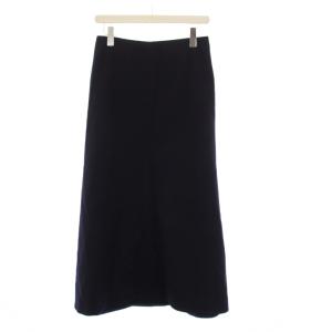 22AW FLARE フレアスカート ロング カシミヤ混 38 黒 22060500804030 /KH