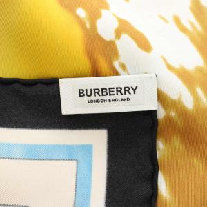 BURBERRY スカーフ 鹿柄 イエロー ブラック ライトブルー