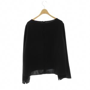 EVERYDAY I LIKE 24SS Sofia ジップスリーブ ブラウス 長袖 プルオーバー 黒 24051500803010 /NR