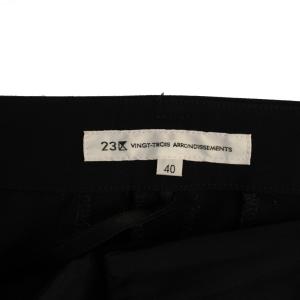 23区 トリアセダブルジョーゼット テーパードパンツ ジップフライ 40 ネイビー PR.23.SS.0002