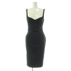 キャミソールワンピース 膝丈 ブラック /DO