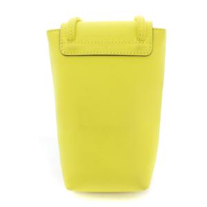 Longchamp ル プリアージュ スマートフォンケース ショルダーバッグ コンパクト レザー ワンカラー ロゴ 黄色 イエロー