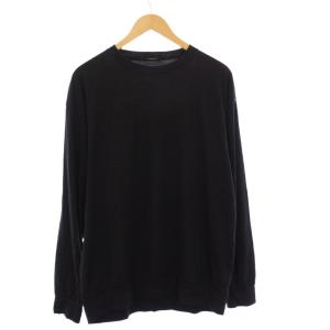 24aw ウール天竺 長袖クルー ニット 3 ブラック AO3-05008