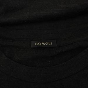 COMOLI 24aw ウール天竺 長袖クルー ニット 3 ブラック AO3-05008