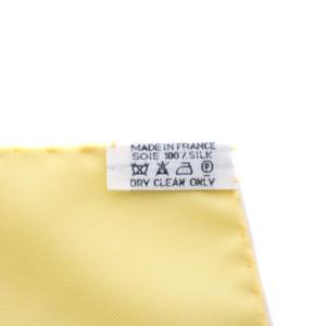 HERMES カレ90 CHEMINS DE GARRIGUE スカーフ シルク イエロー