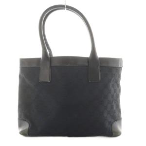 GUCCI GG柄 ハンドバッグ レザー 黒 ブラック 002 1119 /AN14