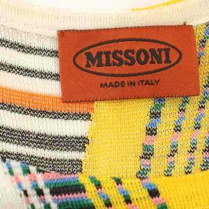 MISSONI ノースリーブ ニットワンピース ロング ボーダー 40 マルチカラー 192530 /G