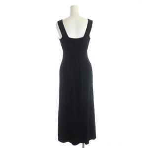 SNIDEL 22AW ニット ワンピース ロング 0 黒 ブラック ノースリーブ スクエアネック SWNO225046