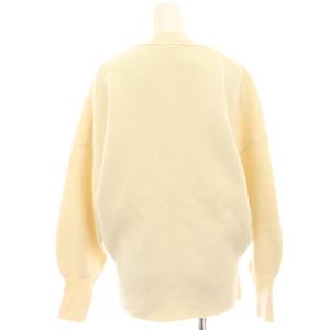 Adam et Rope' 24AW ニットカーディガン F 白 ホワイト Vネック 長袖 ウール混 ドルマンスリーブ /HN