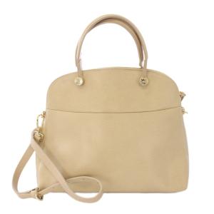 FURLA パイパー PIPER ハンドバッグ トートバッグ ショルダーバッグ 2WAY レザー ベージュ /TK