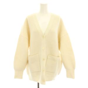 25AW ブークレダブルフェイスカーディガン ニットカーディガン Vネック 長袖 白 ホワイト 25080200569040