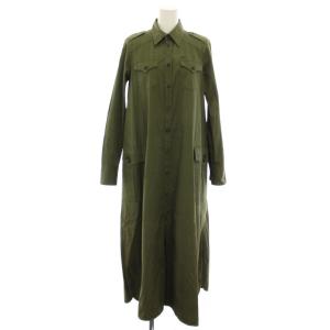 シャツワンピース ロング 長袖 40 カーキ S75CT0876 /YT