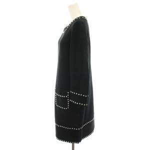 DSQUARED2 ワンピース ひざ丈 長袖 スタッズ XS 黒 ブラック S75CU0515 /YT