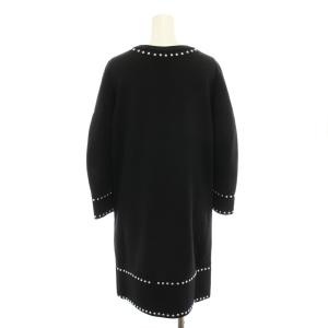 DSQUARED2 ワンピース ひざ丈 長袖 スタッズ XS 黒 ブラック S75CU0515 /YT