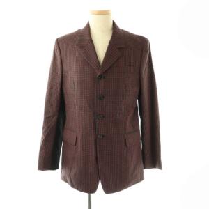 PAUL SMITH セットアップ チェック柄 テーラードジャケット パンツ XL レッド グリーン ブラック /DO