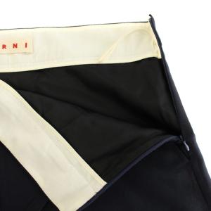 MARNI ワイドパンツ ベルト付き 40 紺 ネイビー PAMA0097CU /YT