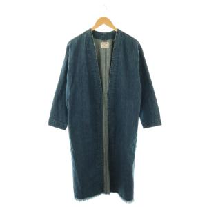 for Ron Herman 別注 デニム コート USED加工 アウター コットン S インディゴ /NR