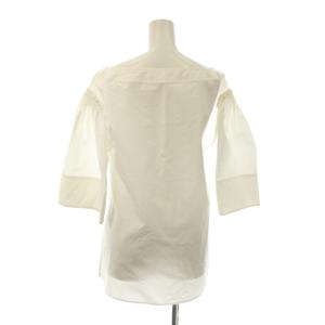 MARNI シャツ ブラウス 38 白 ボートネック 七分袖 無地 /JP